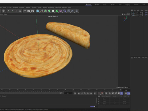 Paratha Bread Model 3D