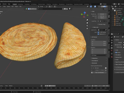 Paratha Bread 3D Model