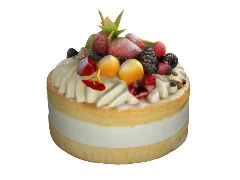 Bolo De Frutas Modelo 3D