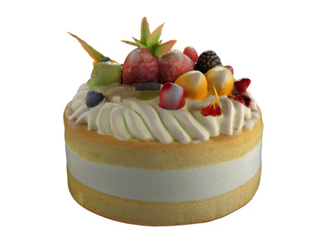 Bolo De Frutas Modelo 3D