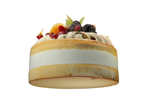 Bolo De Frutas Modelo 3D