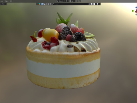 Fruit Cake Modelo 3D