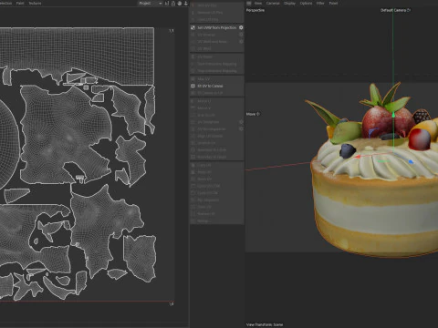 Bolo De Frutas Modelo 3D