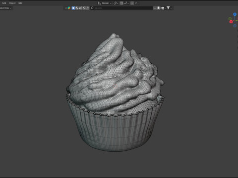 Muffin 4 Modèle 3D