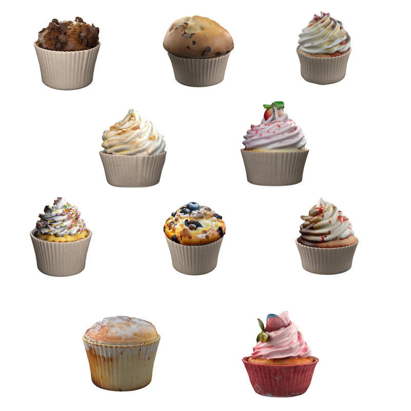 Muffin collection 1 3D Model .c4d .max .obj .3ds .fbx .stl .blend 