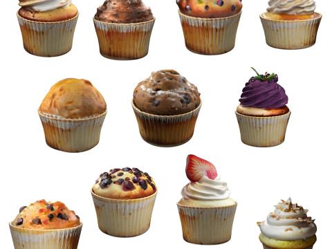 Muffin collection 2 3D Модель