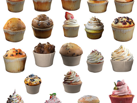 Muffins collection 3 3D Модель