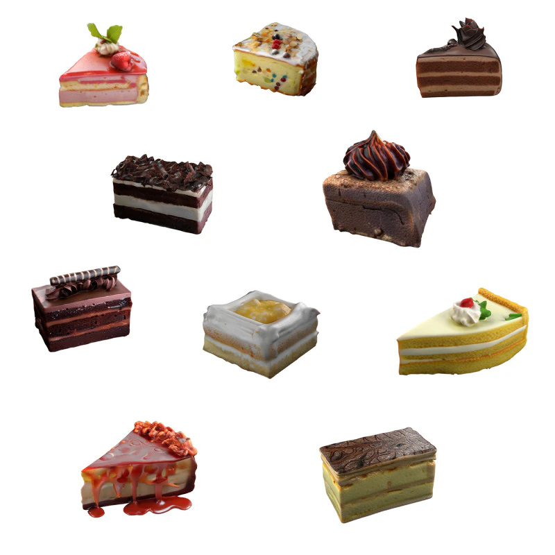 Geb&auml;ck-Kuchen-Sammlung 3D Modell .c4d .max .obj .3ds .fbx .stl .blend 