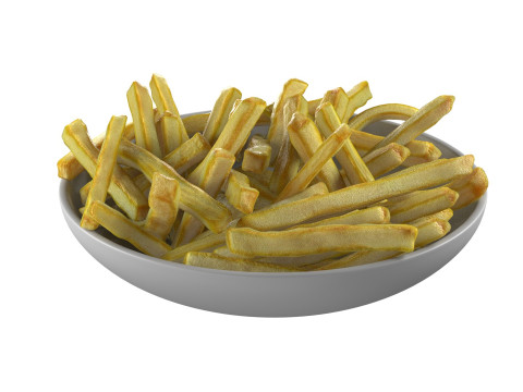 French Fries in bowl Modelo 3D