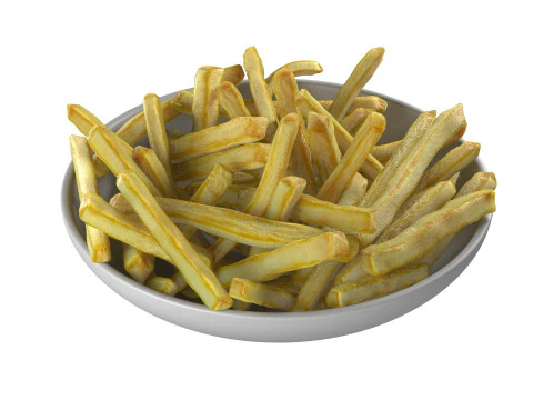 Batatas fritas em tigela Modelo 3D