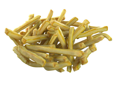 French Fries in bowl Modelo 3D