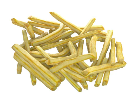 Patates kızartması yığını 3D Model