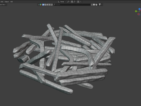 French Fries pile 3D Model