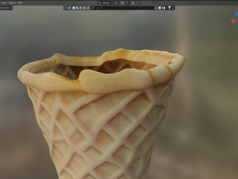 Icecream cone 2 3D Model