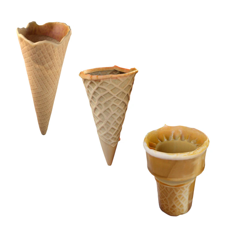 Icecream cone Collection 3D Model .c4d .max .obj .3ds .fbx .stl .blend