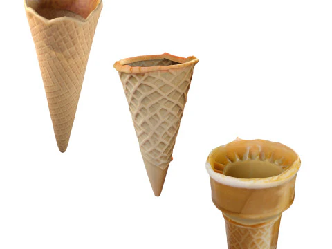 Коллекция рожков мороженого 3D Модель