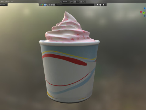 Chocolate Sundae 3D Model