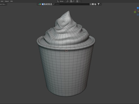 Chocolate Sundae 3D Model