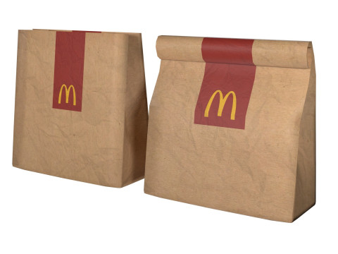 Fast Food Paper Bag 3D-Modell