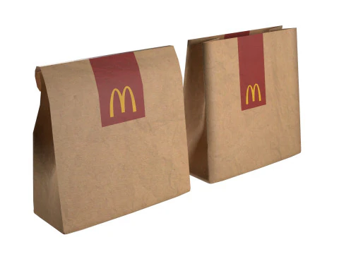Fast Food Paper Bag 3D Model