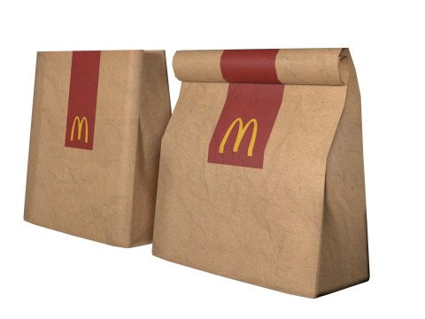 Fast Food Paper Bag 3D-Modell