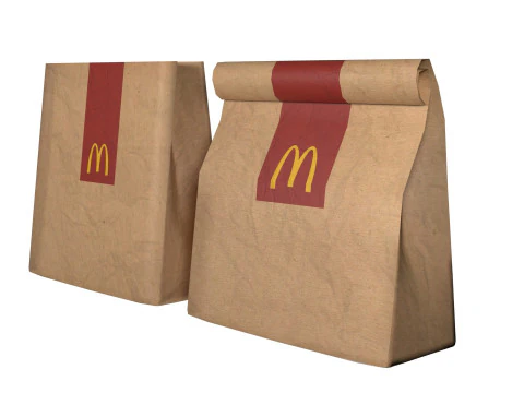 Fast Food Paper Bag 3D Model