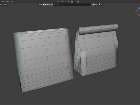 Fast Food Paper Bag 3D-Modell