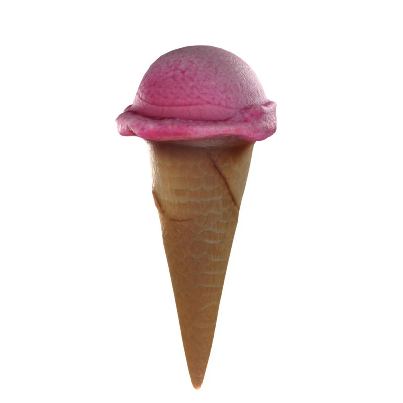 Ice Cream Cone 4 3D Model .c4d .max .obj .3ds .fbx .stl .blend 