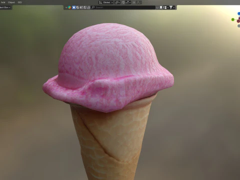Ice Cream Cone 4 3D Model