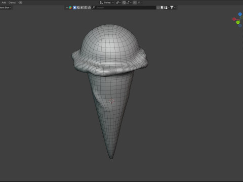 Ice Cream Cone 4 3D 模型