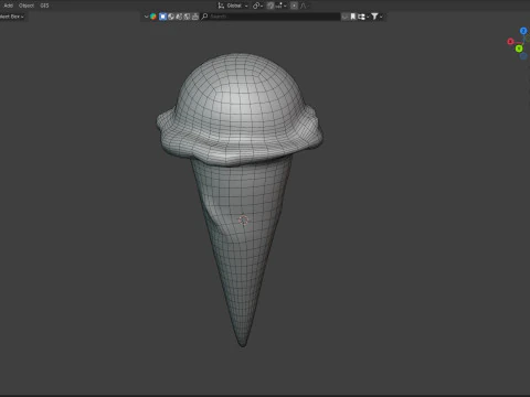 Ice Cream Cone 4 3D Model