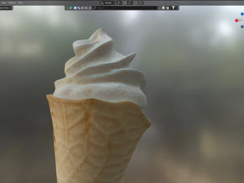 Ice Cream Cone 5 3D Model