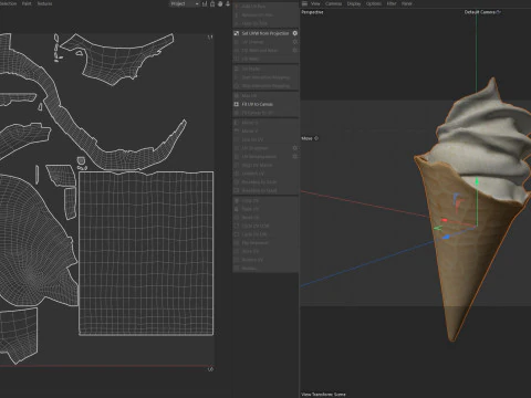 Ice Cream Cone 5 3D Model
