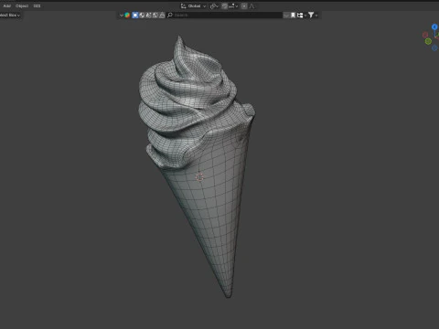Ice Cream Cone 5 3D Model