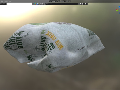 McDonalds Wrapped burger Model 3D