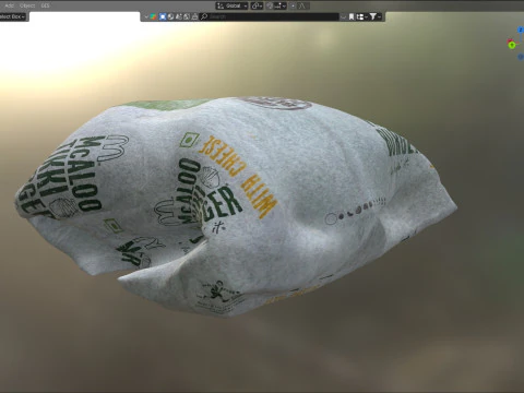 McDonalds Wrapped burger 3D Model