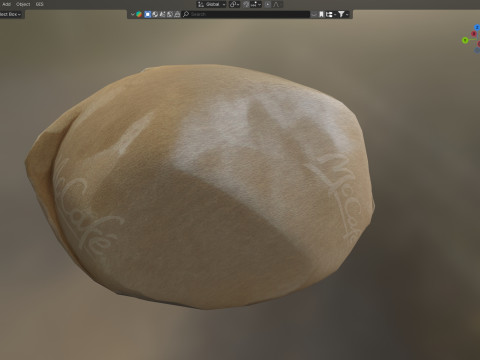 McDonalds Wrapped burger Modelo 3D