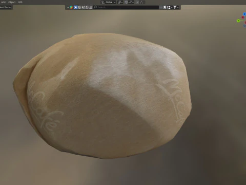 McDonalds Wrapped burger 3D Model