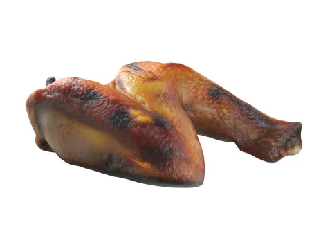 Asas de frango fritas Modelo 3D