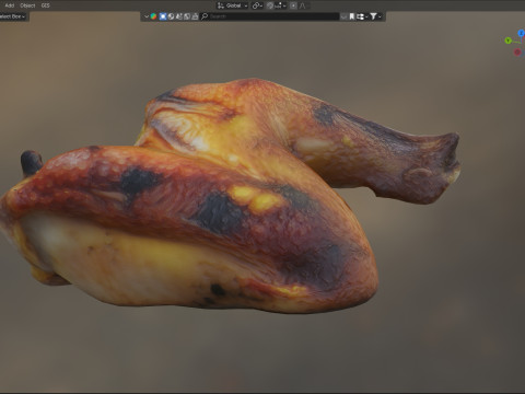 Chicken wings fried 3Dモデル