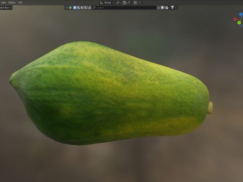 Papaya full Modelo 3D
