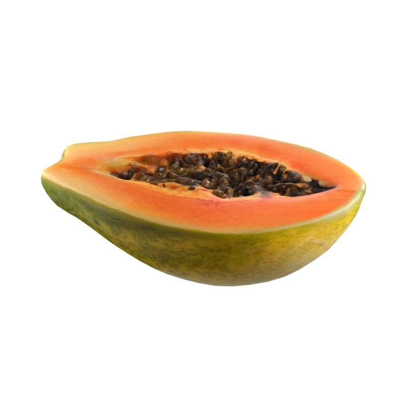 Papaya half 3D Model .c4d .max .obj .3ds .fbx .stl .blend 