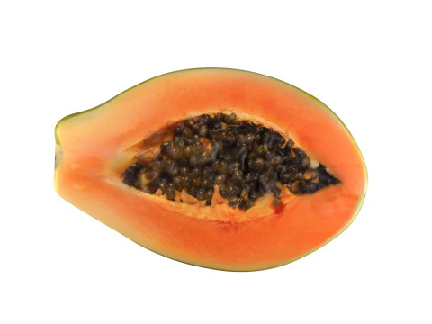 Papaya Fruit Half and full 3D Model