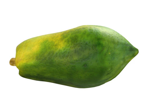 Papaya Fruit Half and full 3D Model