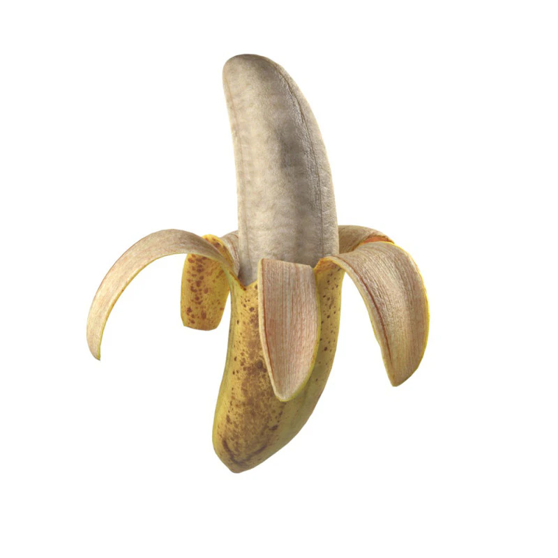 Peeled Banana 3D Model .c4d .max .obj .3ds .fbx .stl .blend 