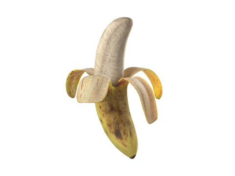 Peeled Banana 3D Model