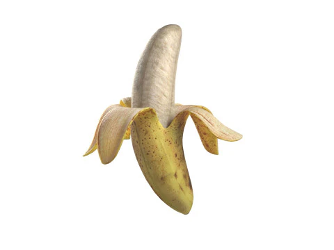 Peeled Banana 3D Model