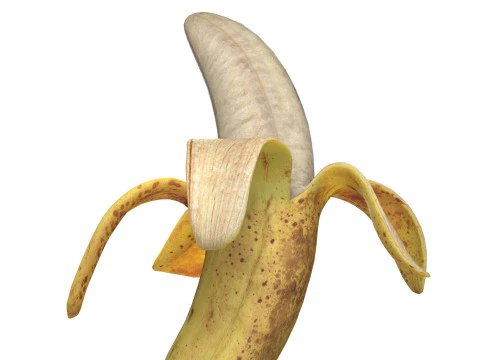 Peeled Banana 3D Model