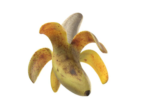 Peeled Banana 3D Model