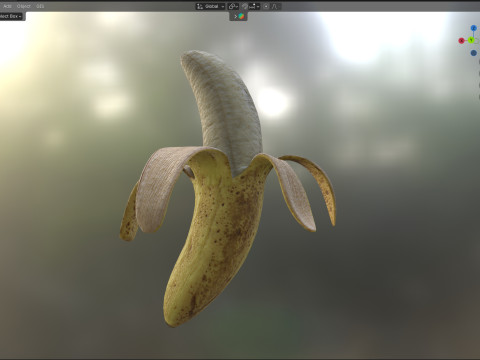Peeled Banana Modèle 3D